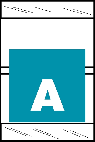 A-Z Labels Col'R'Tab 1&quot; Top Tab, 100/Pkg