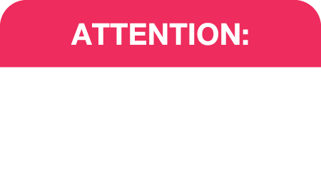 Attention 1-1/2&quot;x7/8&quot;  White/Red, 250/Roll