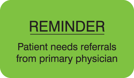 Reminder Referral 1-1/2&quot;x7/8&quot; Fl-Green, 250/Roll