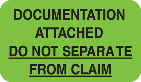 Documentation Attached 1-1/2&quot;x7/8&quot;  Fl-Green, 250/Roll