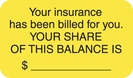 Your Balance Due 1-1/2&quot;x7/8&quot;  Fl-Chartreuse, 250/Roll