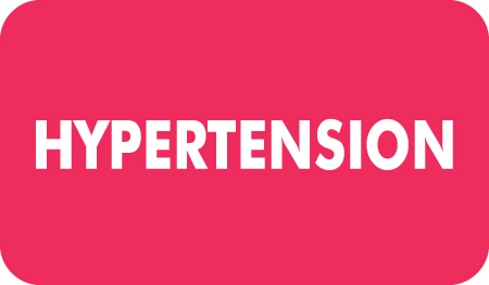 Hypertension 1-1/2&quot;x7/8&quot; Red, 250/Roll