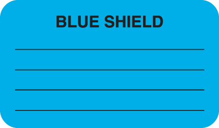 Blue Shield 1-1/2&quot;x7/8&quot; Fl-Green, 250/Roll