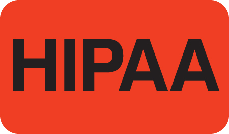 HIPAA 1-1/2&quot;x7/8&quot; Fl-Red, 250/Roll