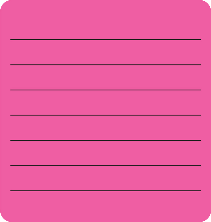 Blank Write-On 2-1/4&quot;x2-3/8&quot; Fl-Pink, 45/Pkg