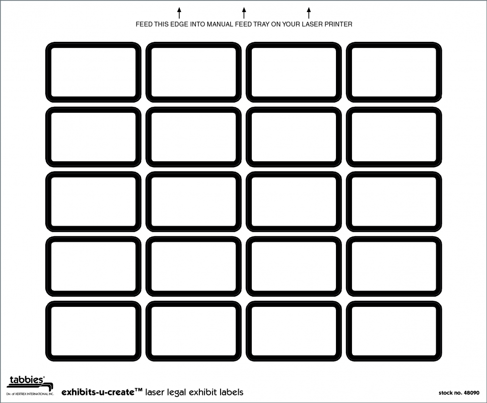 Laser Exhibits-U-Create Labels, 240/Pkg