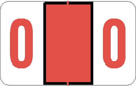 0-9 Labels Tab 1&quot;, 252/Pkg